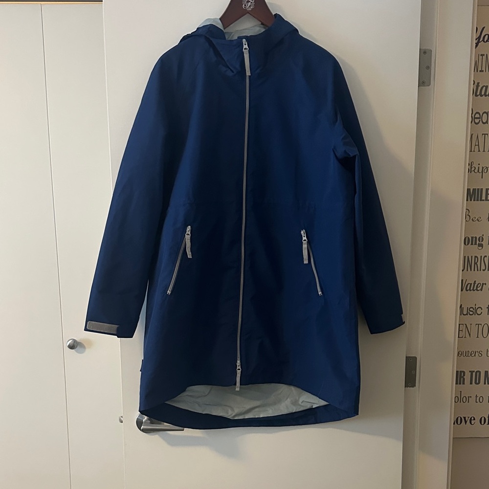 Jan and Jul Women’s Waterproof Trench Hooded Zip-Up Jacket Nebula Blue